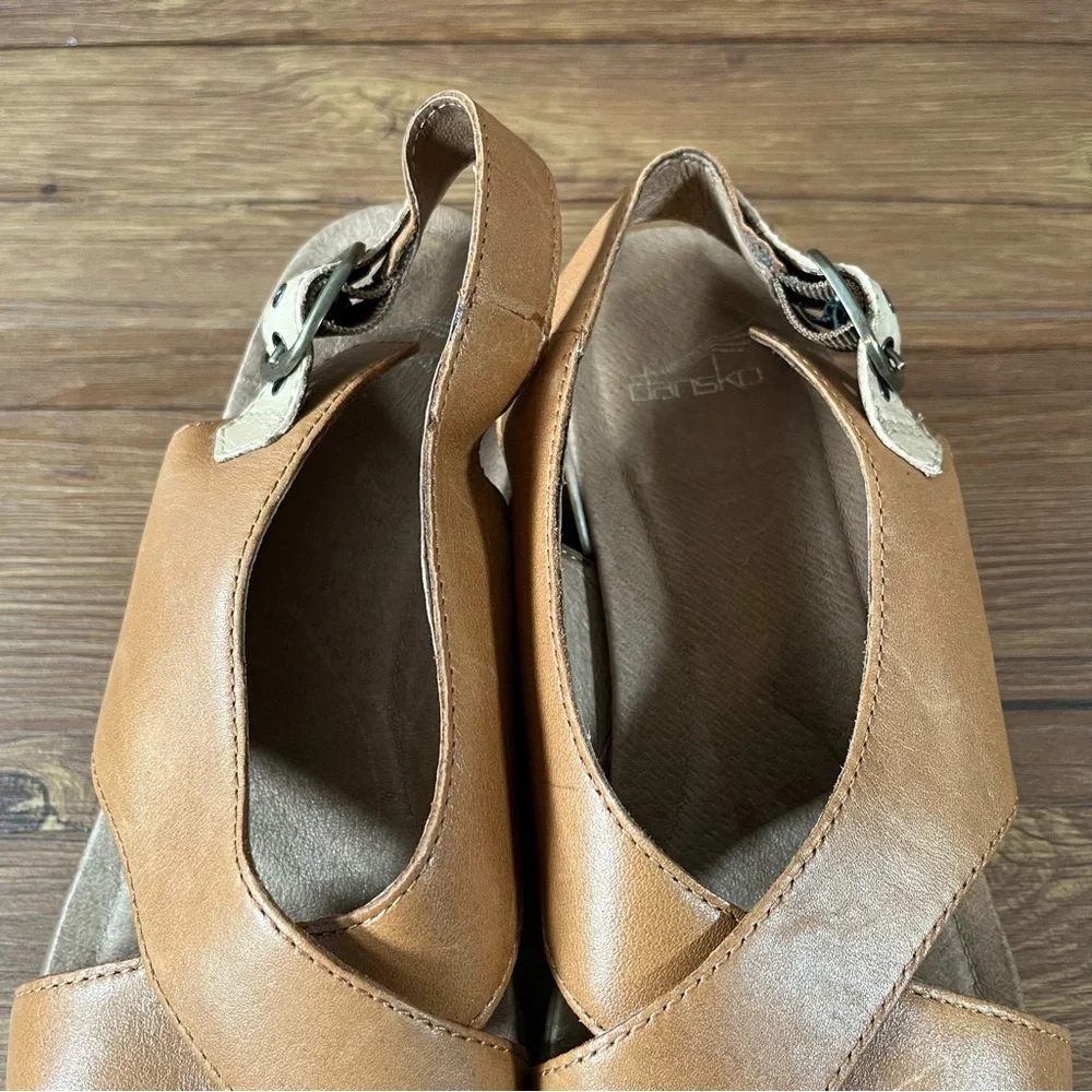 Dansko Jacinda Brown Leather Strappy Sandals Clogs Women’s Size 9.5 (40) Shoes_10